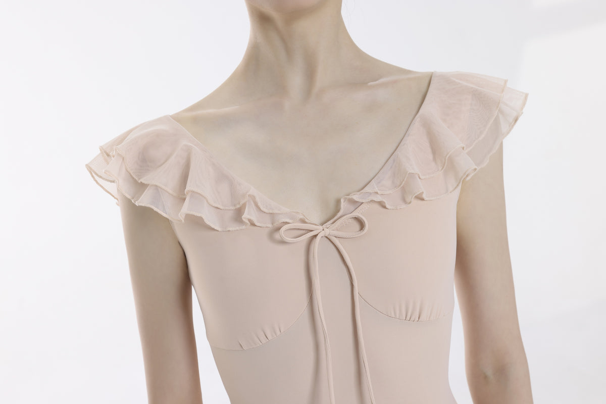 Peach Honey Double Ruffle Ballet Leotard product image 4