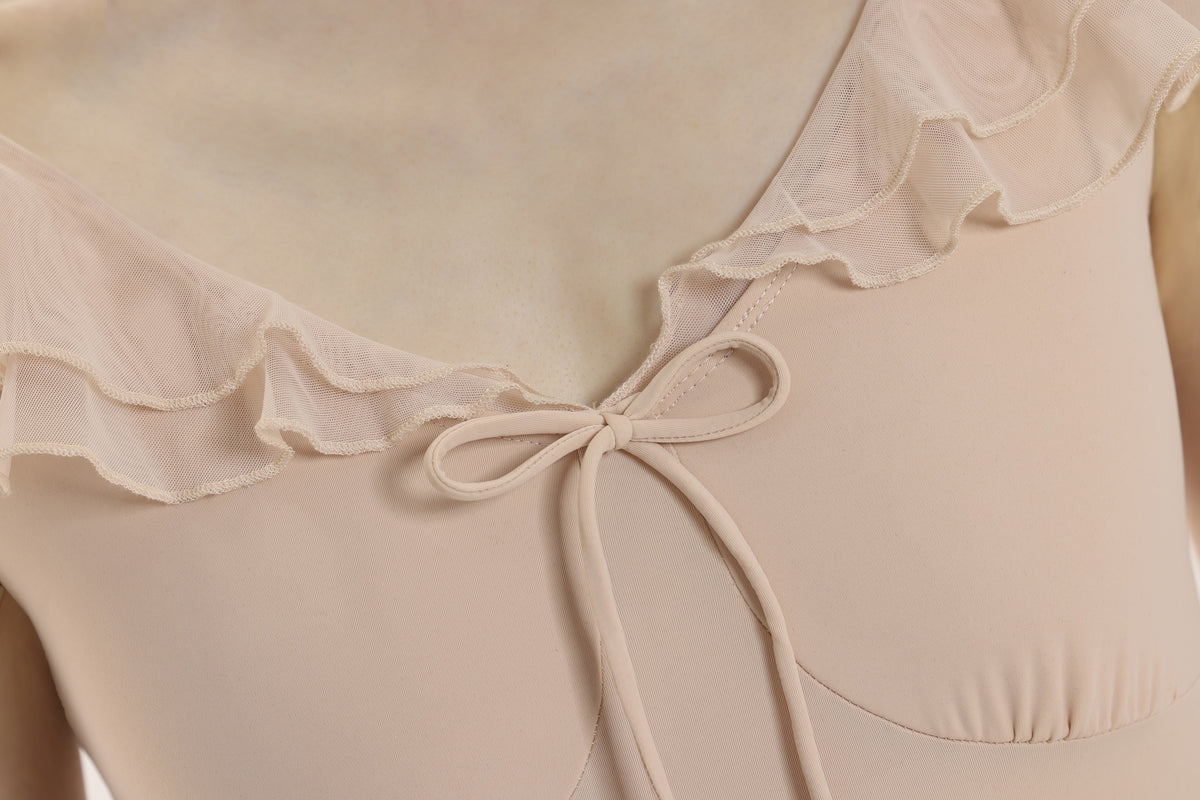 Peach Honey Double Ruffle Ballet Leotard product image 5