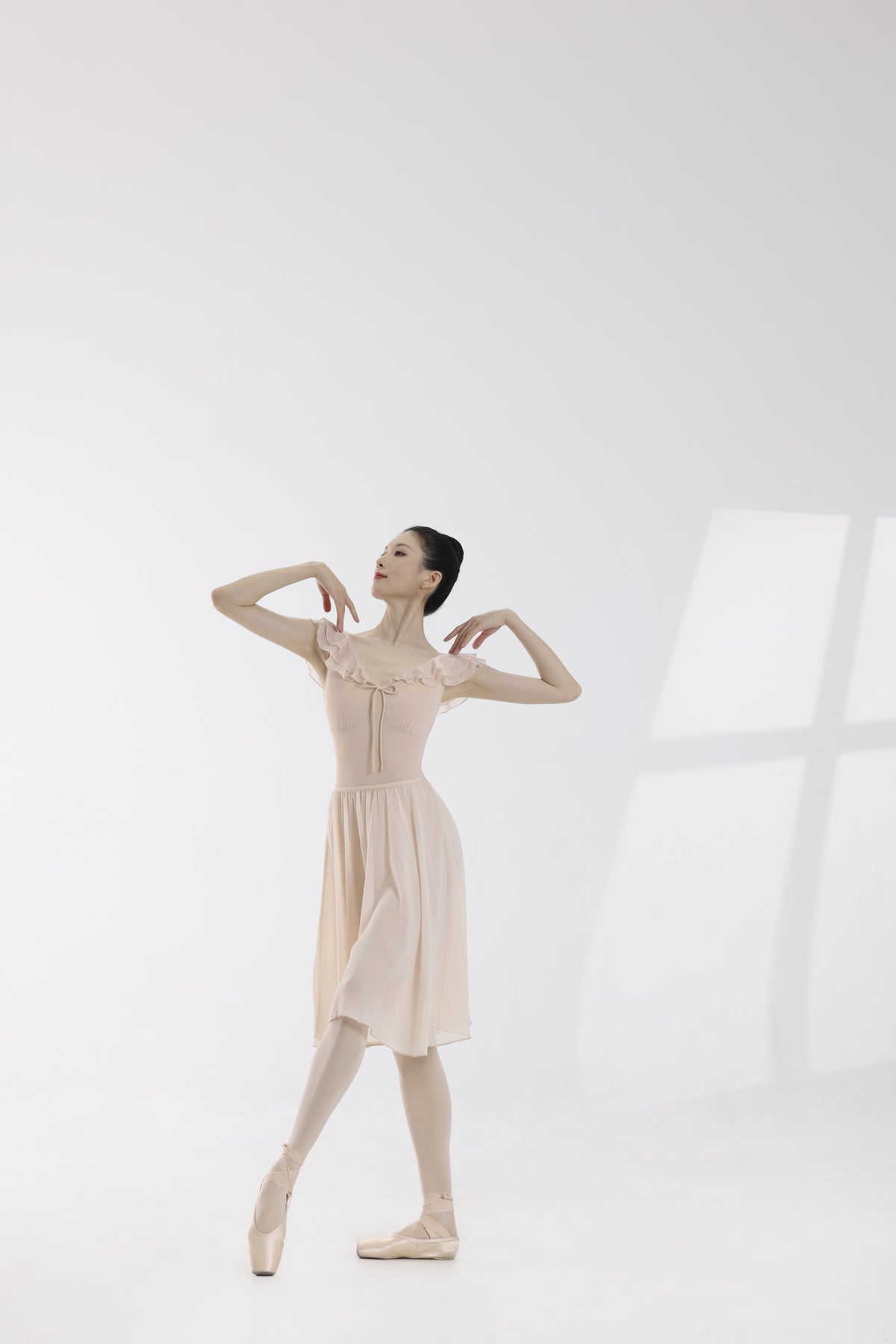 Peach Honey Double Ruffle Ballet Leotard product image 9