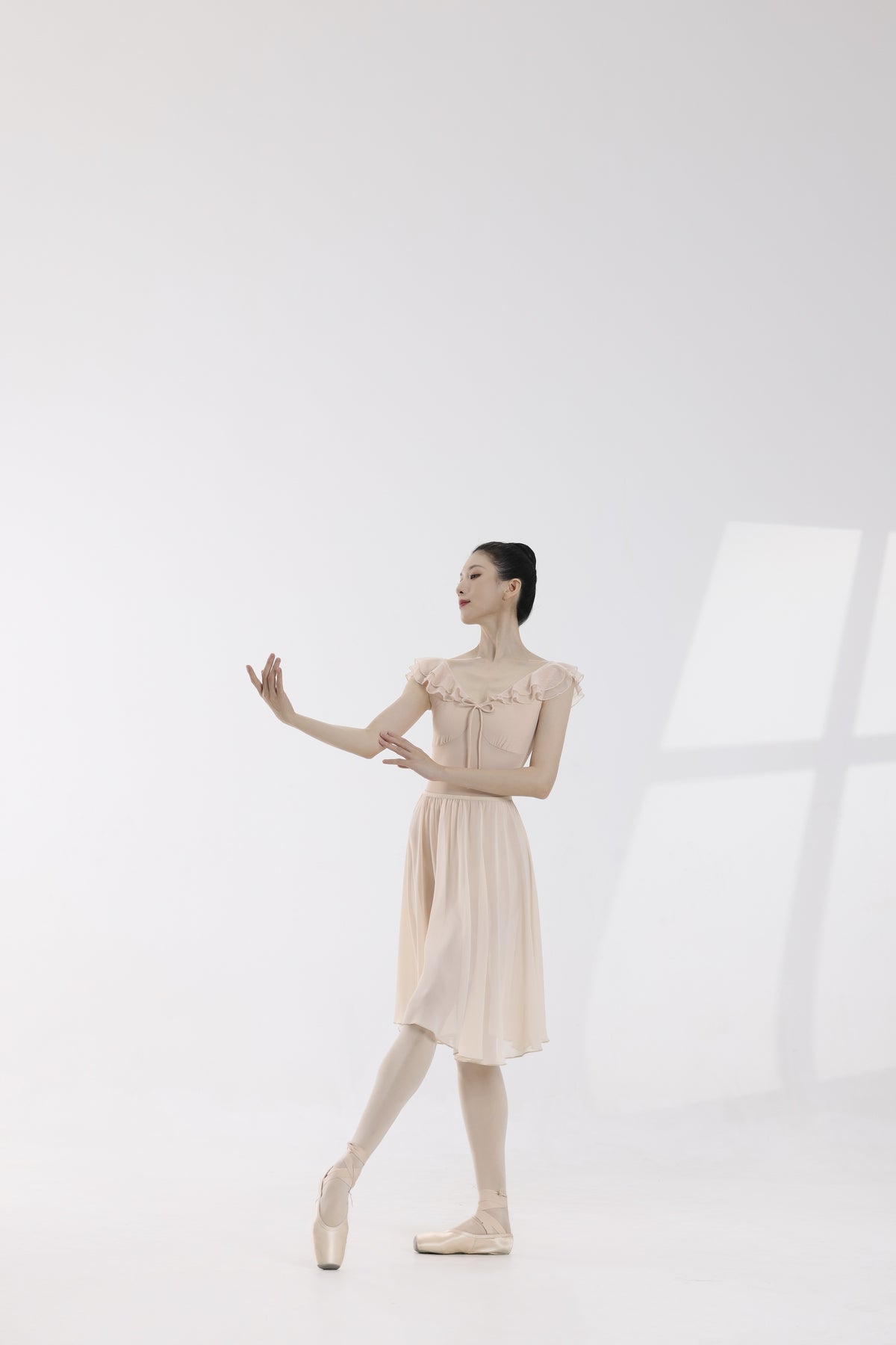 Peach Honey Double Ruffle Ballet Leotard product image 10